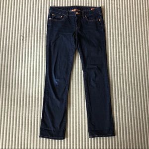 Tory Burch Straight Leg Dark Blue Jeans, 27